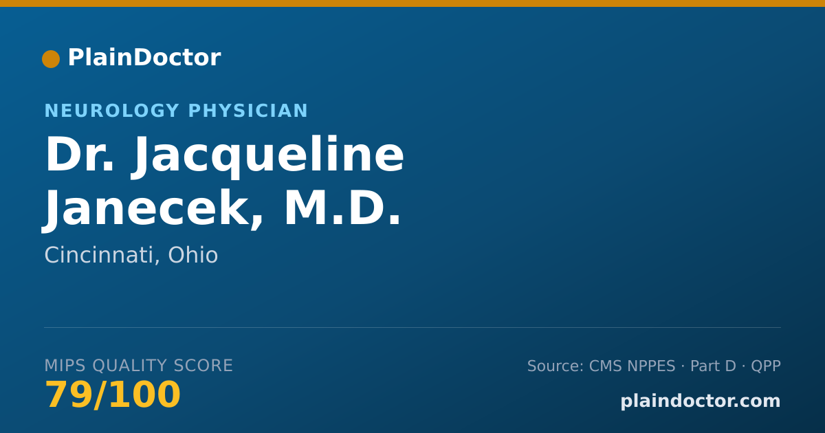 Shareable card for Jacqueline Janecek, M.D. - Child & Adolescent Psychiatry Physician, Cincinnati, OH