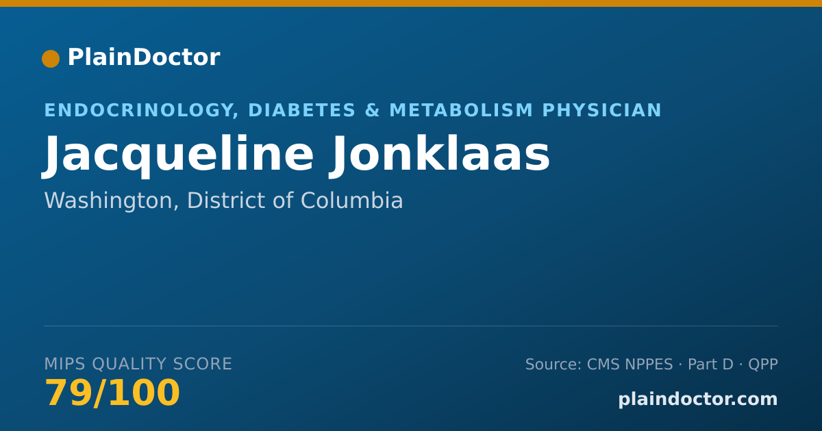 Shareable card for Jacqueline Jonklaas - Endocrinology, Diabetes & Metabolism Physician, Washington, DC