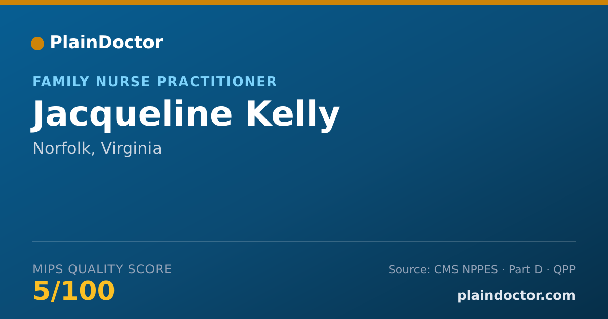 Shareable card for Jacqueline Kelly - Family Nurse Practitioner, Norfolk, VA