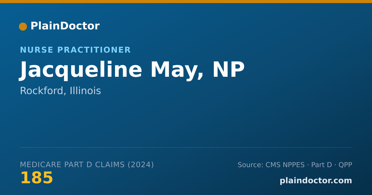 Shareable card for Jacqueline May, NP - Registered Nurse, Rockford, IL