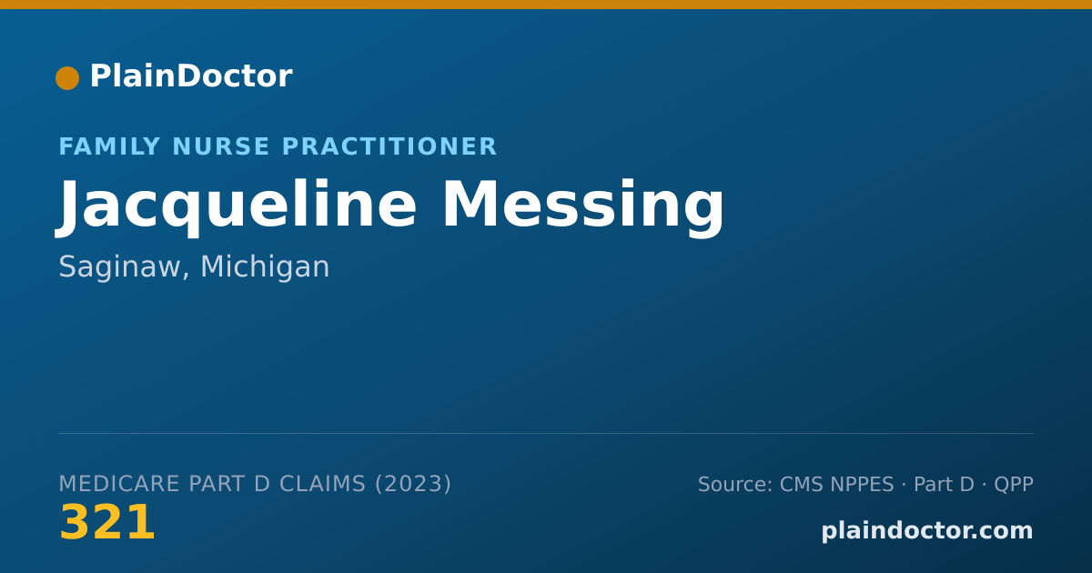 Shareable card for Jacqueline Messing - Family Nurse Practitioner, Saginaw, MI