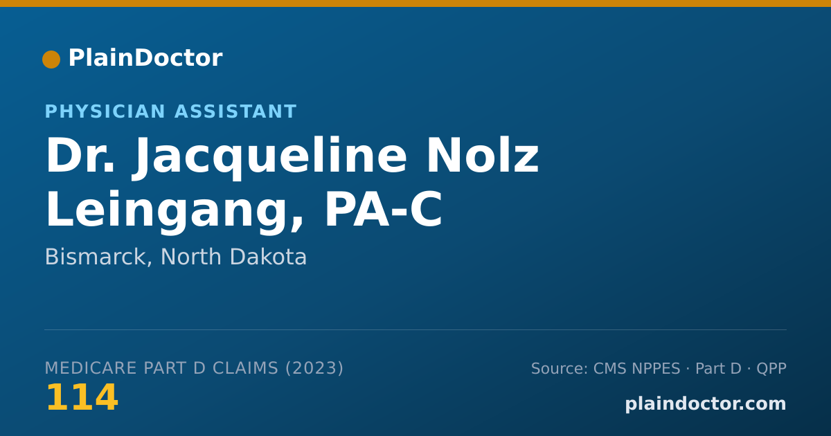 Shareable card for Jacqueline Nolz Leingang, PA-C - Physician Assistant, Bismarck, ND