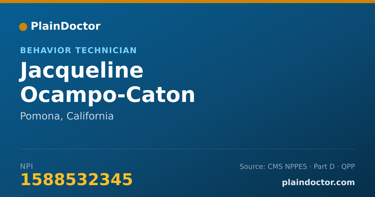 Shareable card for Jacqueline Ocampo-Caton - Behavior Technician, Pomona, CA