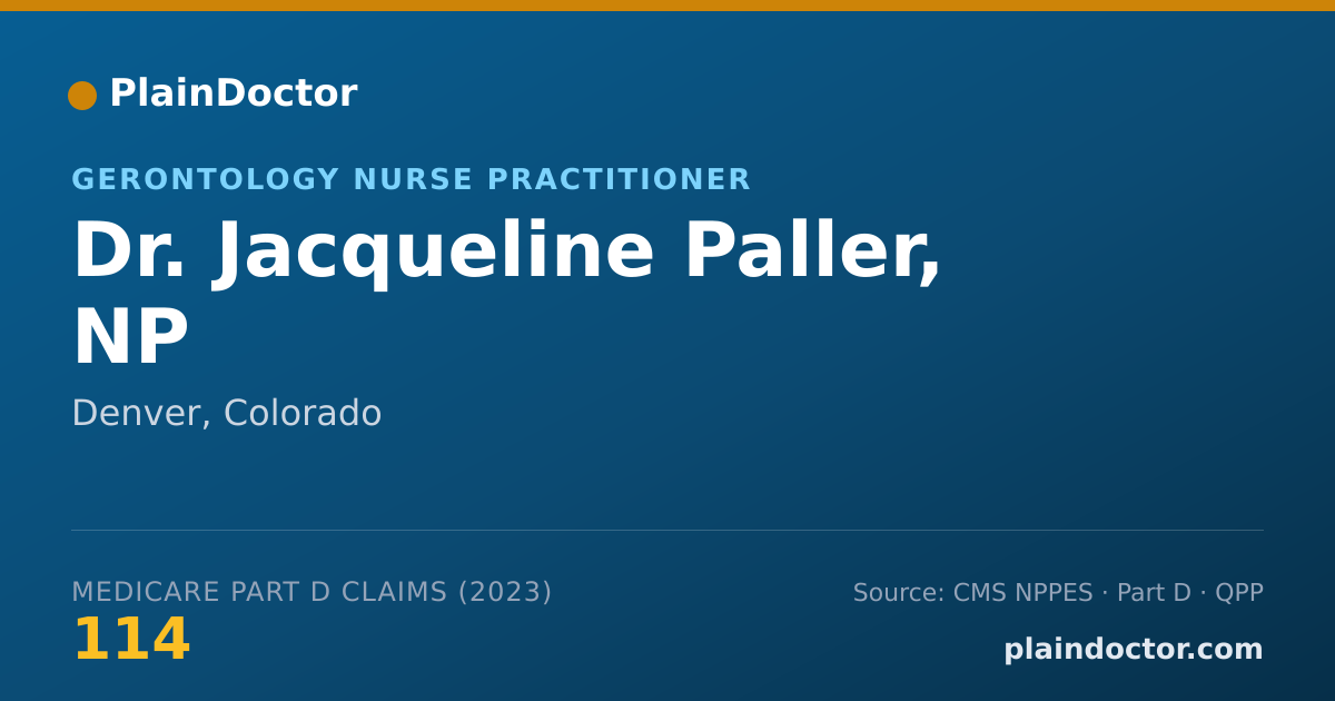 Shareable card for Jacqueline Paller, NP - Gerontology Nurse Practitioner, Denver, CO