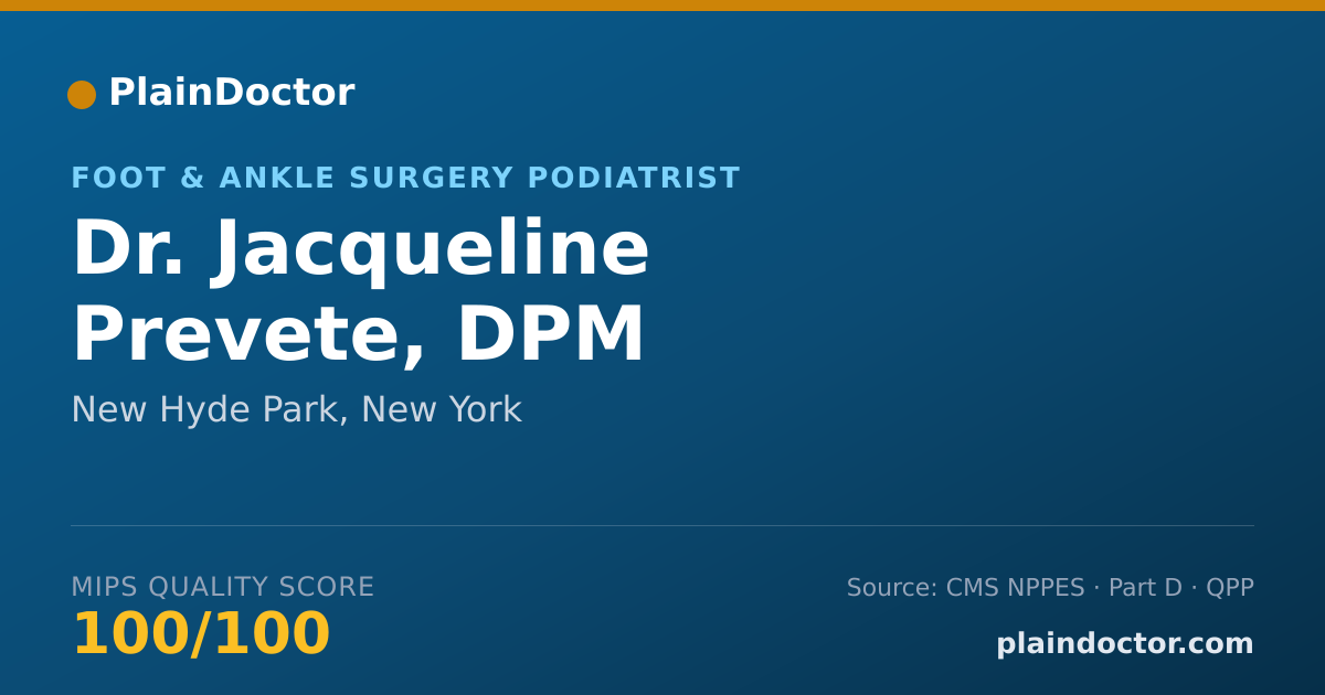 Shareable card for Jacqueline Prevete, DPM - Foot & Ankle Surgery Podiatrist, New Hyde Park, NY