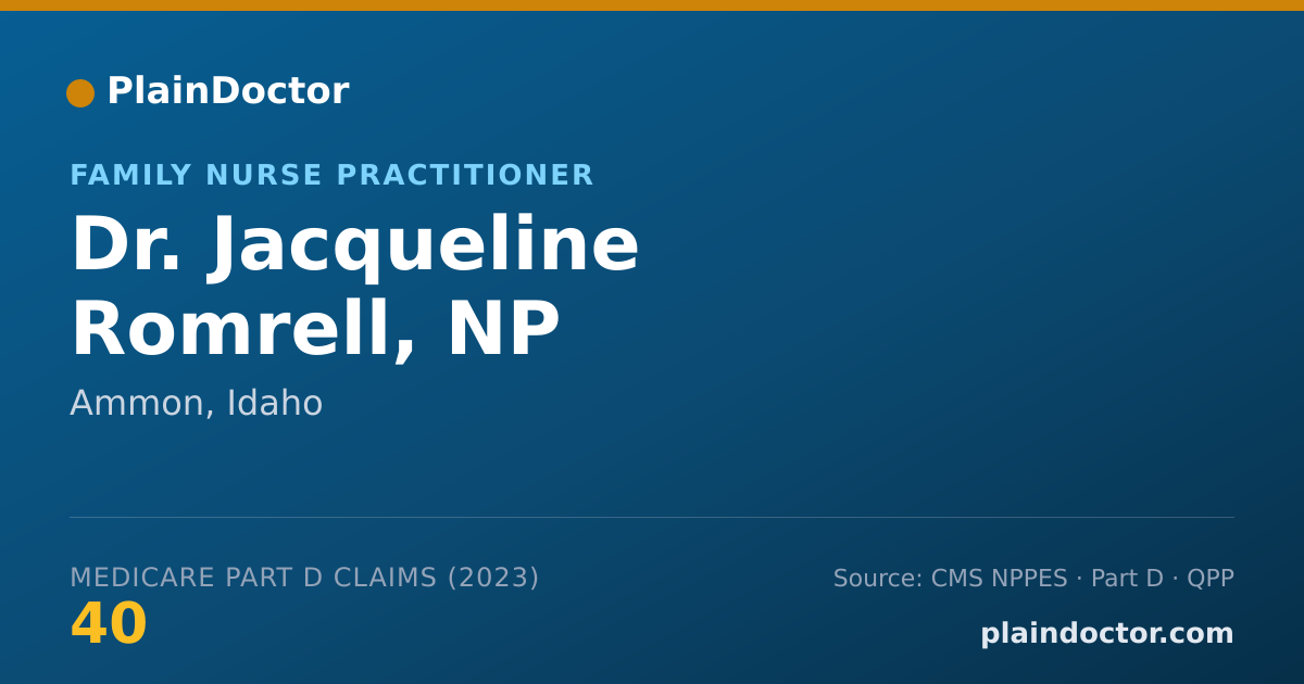 Shareable card for Jacqueline Romrell, NP - Family Nurse Practitioner, Ammon, ID