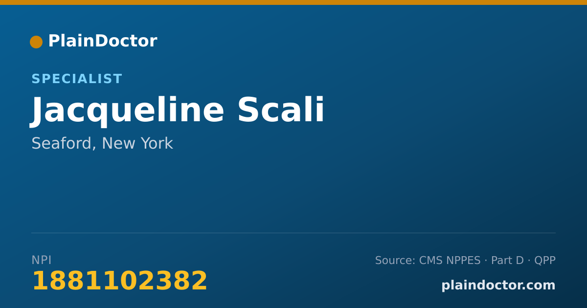 Shareable card for Jacqueline Scali - Specialist, Seaford, NY