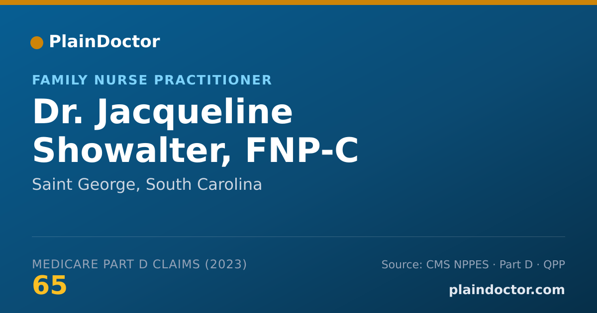 Shareable card for Jacqueline Showalter, FNP-C - Family Nurse Practitioner, Saint George, SC