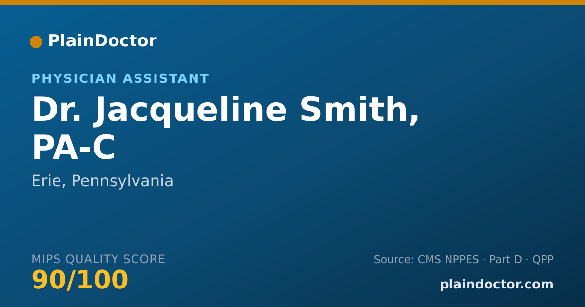 Shareable card for Jacqueline Smith, PA-C - Physician Assistant, Erie, PA