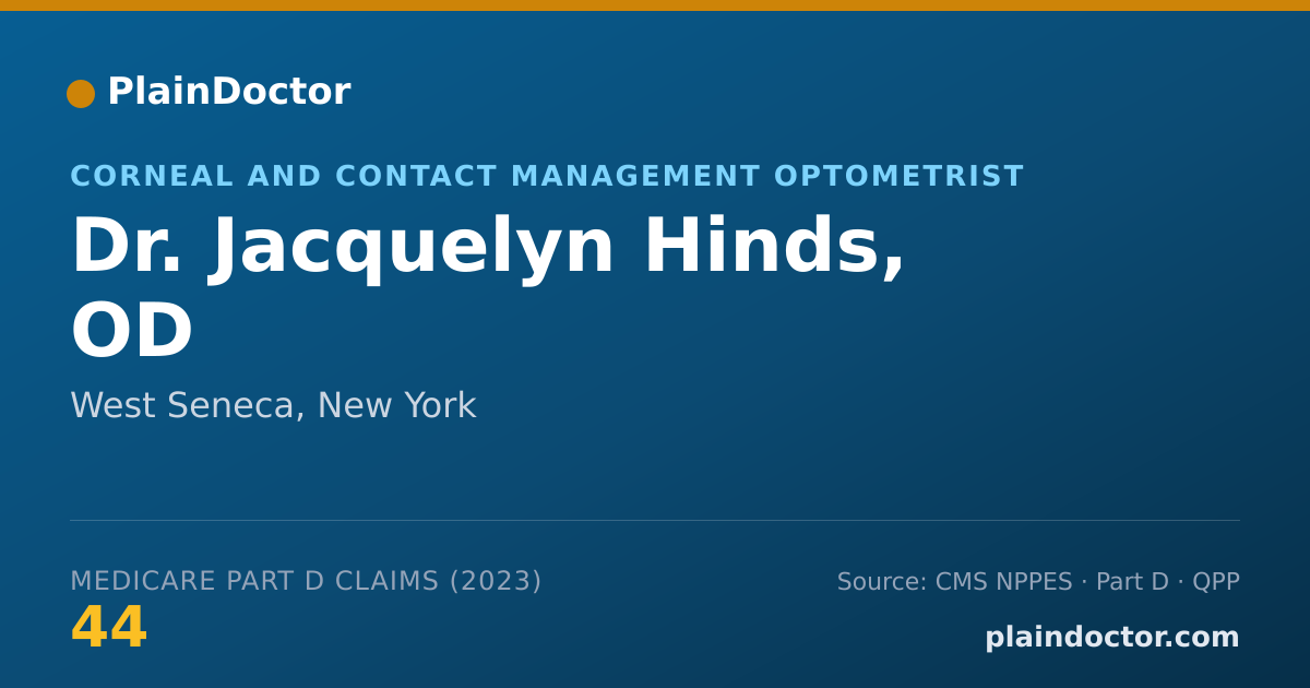 Shareable card for Jacquelyn Hinds, OD - Corneal and Contact Management Optometrist, West Seneca, NY
