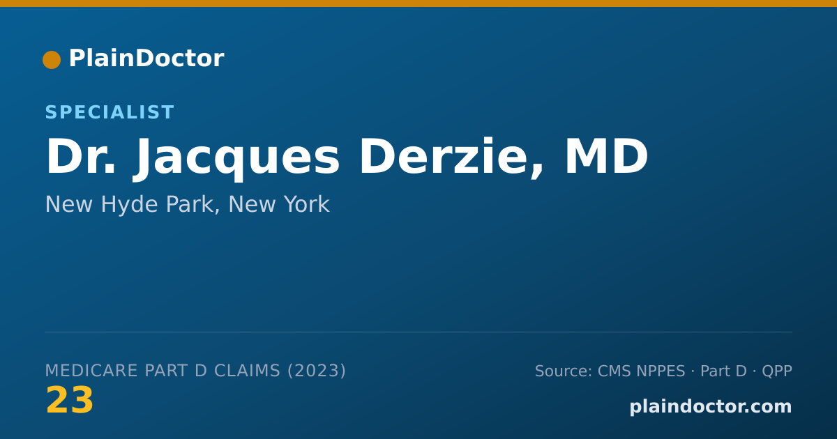 Shareable card for Jacques Derzie, MD - Specialist, New Hyde Park, NY