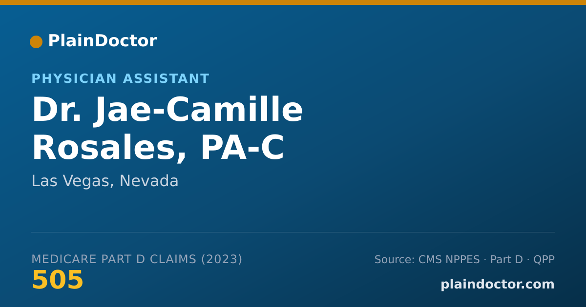 Shareable card for Jae-Camille Rosales, PA-C - Physician Assistant, Las Vegas, NV