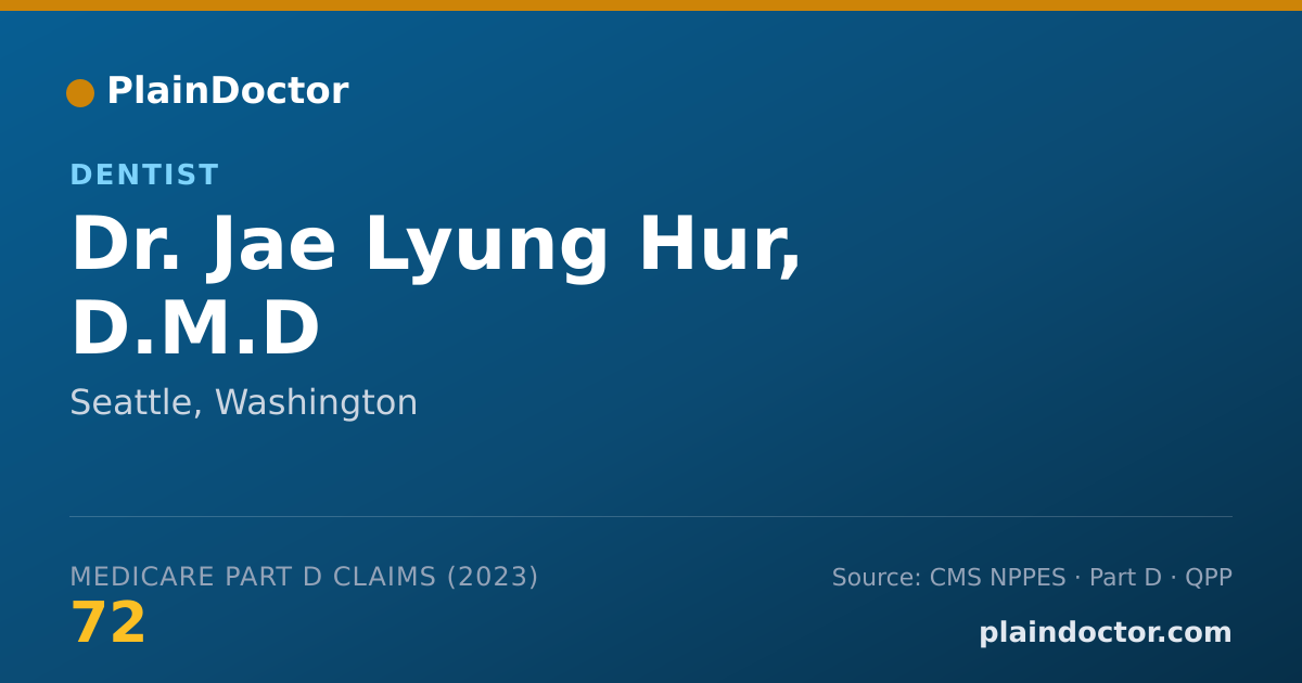 Shareable card for Jae Lyung Hur, D.M.D - Dentist, Seattle, WA