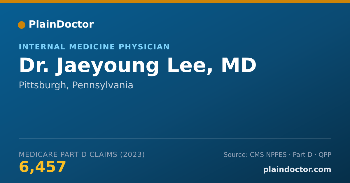 Shareable card for Jaeyoung Lee, MD - Internal Medicine Physician, Pittsburgh, PA
