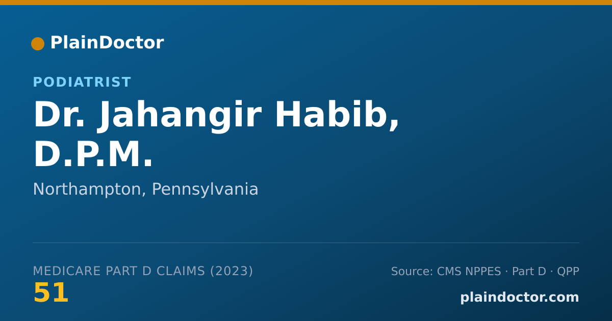 Shareable card for Jahangir Habib, D.P.M. - Podiatrist, Northampton, PA