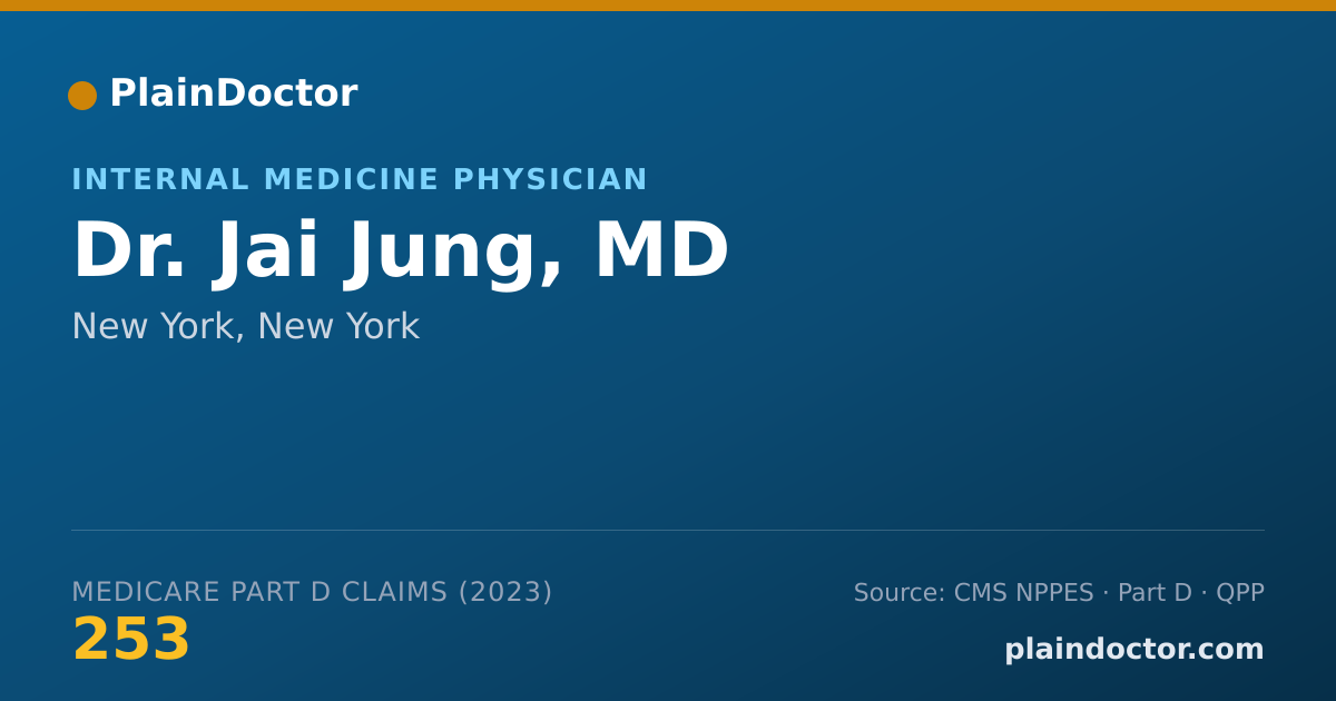 Shareable card for Jai Jung, MD - Internal Medicine Physician, New York, NY