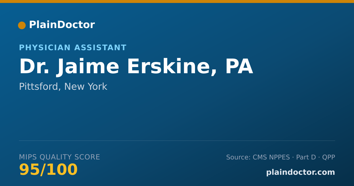 Shareable card for Jaime Erskine, PA - Physician Assistant, Pittsford, NY