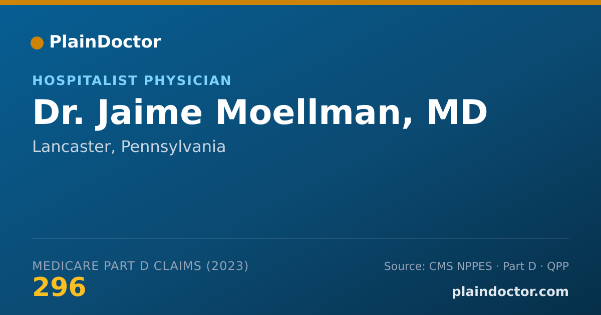 Shareable card for Jaime Moellman, MD - Hospitalist Physician, Lancaster, PA