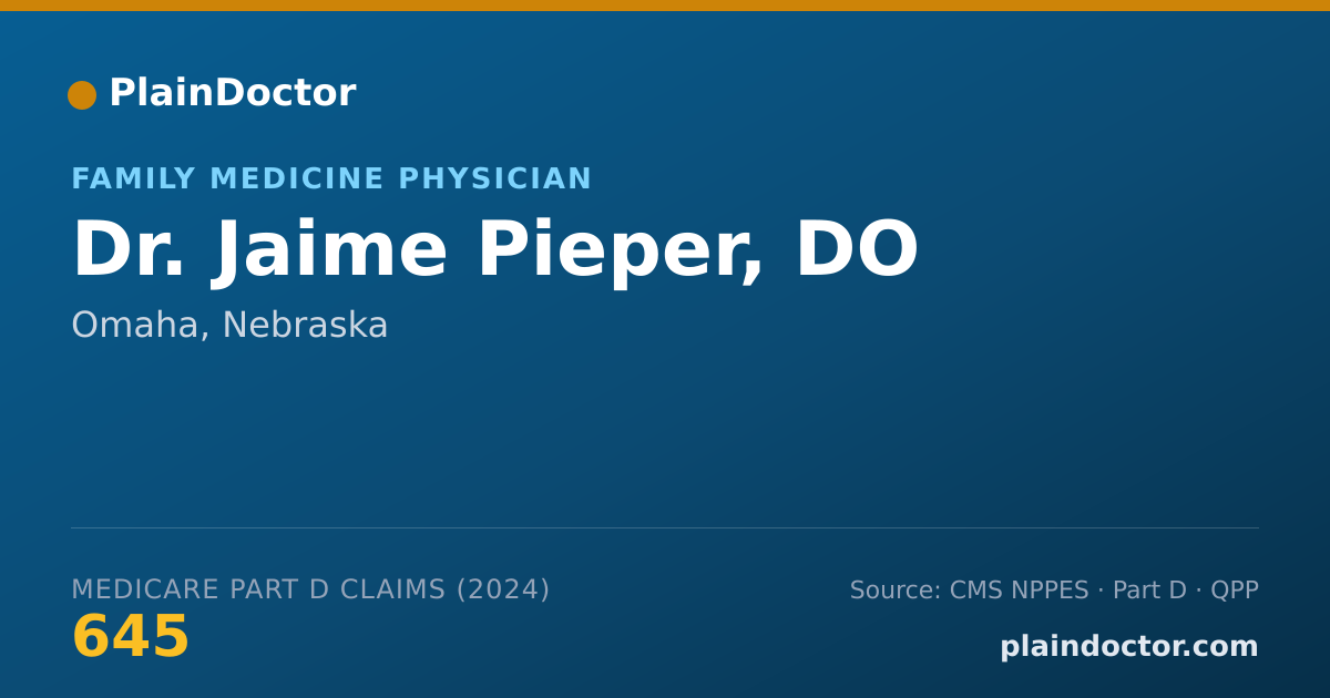 Shareable card for Jaime Pieper, DO - Family Medicine Physician, Omaha, NE