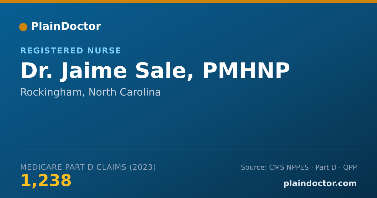 Shareable card for Jaime Sale, PMHNP - Registered Nurse, Rockingham, NC