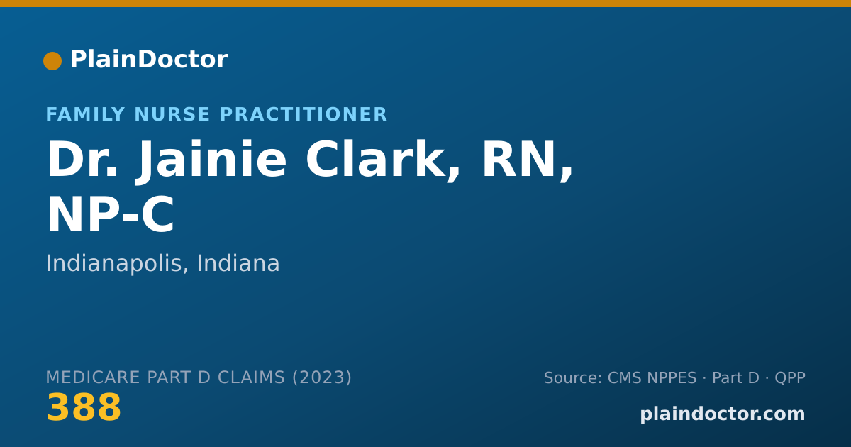 Shareable card for Jainie Clark, RN, NP-C - Family Nurse Practitioner, Indianapolis, IN
