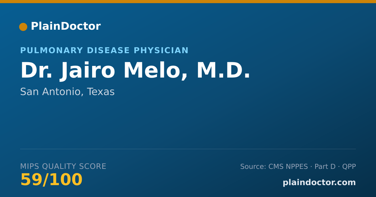 Shareable card for Jairo Melo, M.D. - Specialist, San Antonio, TX