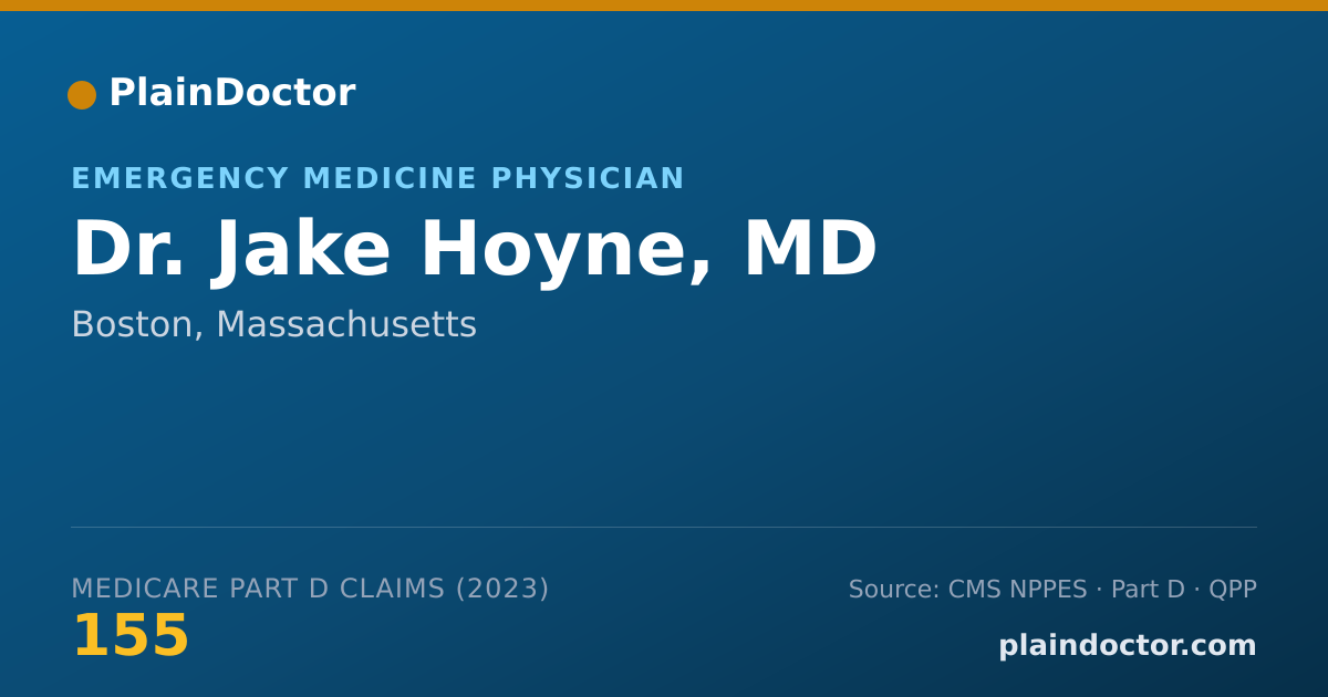 Shareable card for Jake Hoyne, MD - Emergency Medicine Physician, Boston, MA