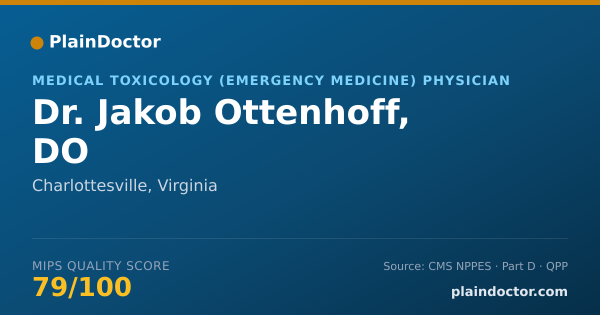 Shareable card for Jakob Ottenhoff, DO - Medical Toxicology (Emergency Medicine) Physician, Charlottesville, VA