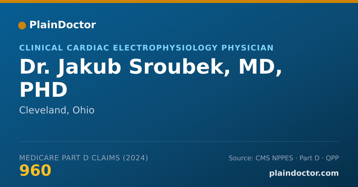 Shareable card for Jakub Sroubek, MD, PHD - Clinical Cardiac Electrophysiology Physician, Cleveland, OH