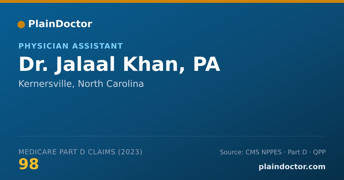 Shareable card for Jalaal Khan, PA - Physician Assistant, Kernersville, NC