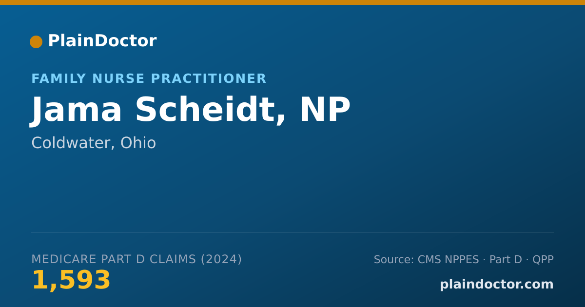 Shareable card for Jama Scheidt, NP - Family Nurse Practitioner, Coldwater, OH