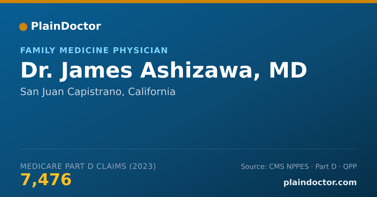 Shareable card for James Ashizawa, MD - Family Medicine Physician, San Juan Capistrano, CA