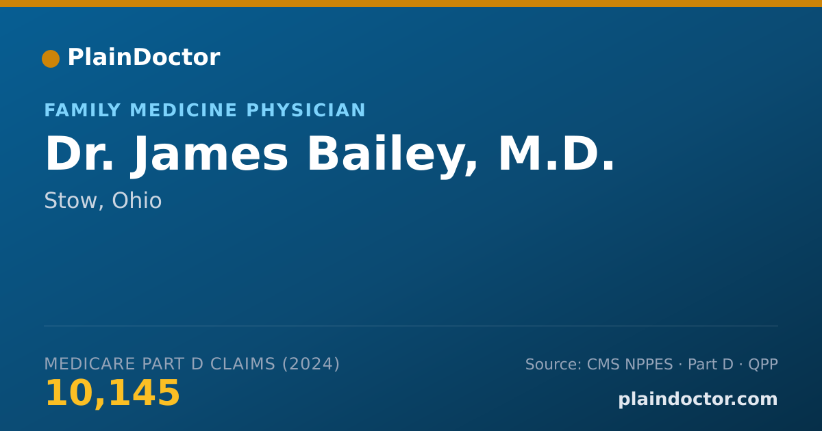 Shareable card for James Bailey, M.D. - Family Medicine Physician, Stow, OH