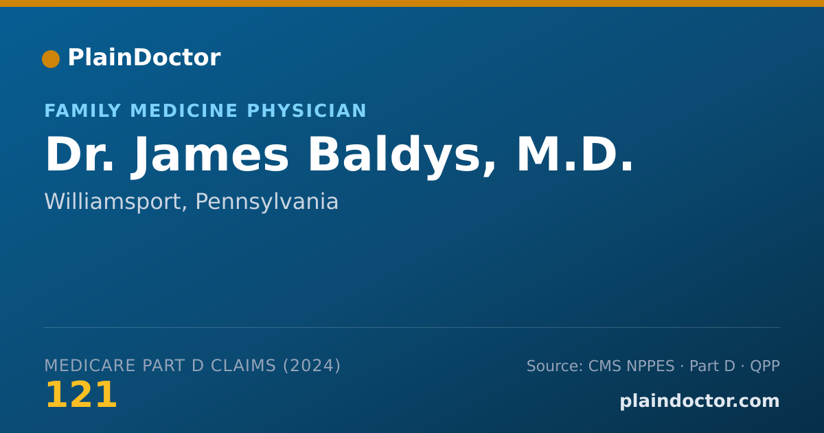 Shareable card for James Baldys, M.D. - Family Medicine Physician, Williamsport, PA