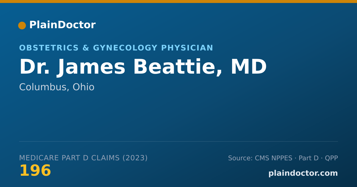 Shareable card for James Beattie, MD - Obstetrics & Gynecology Physician, Columbus, OH