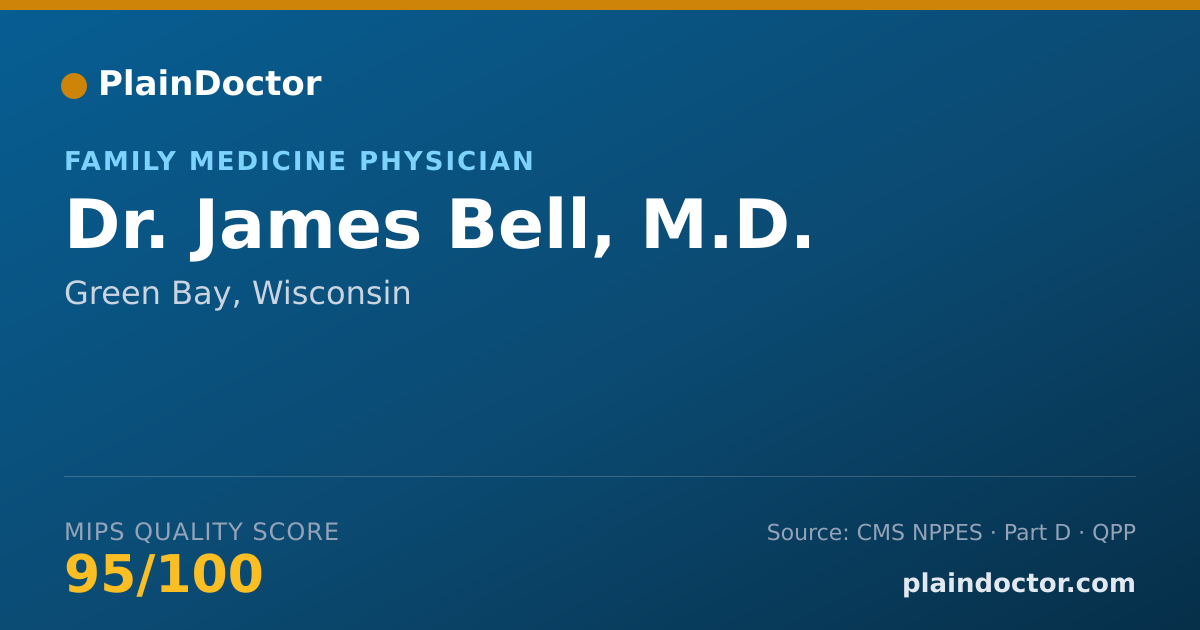 Shareable card for James Bell, M.D. - Family Medicine Physician, Green Bay, WI