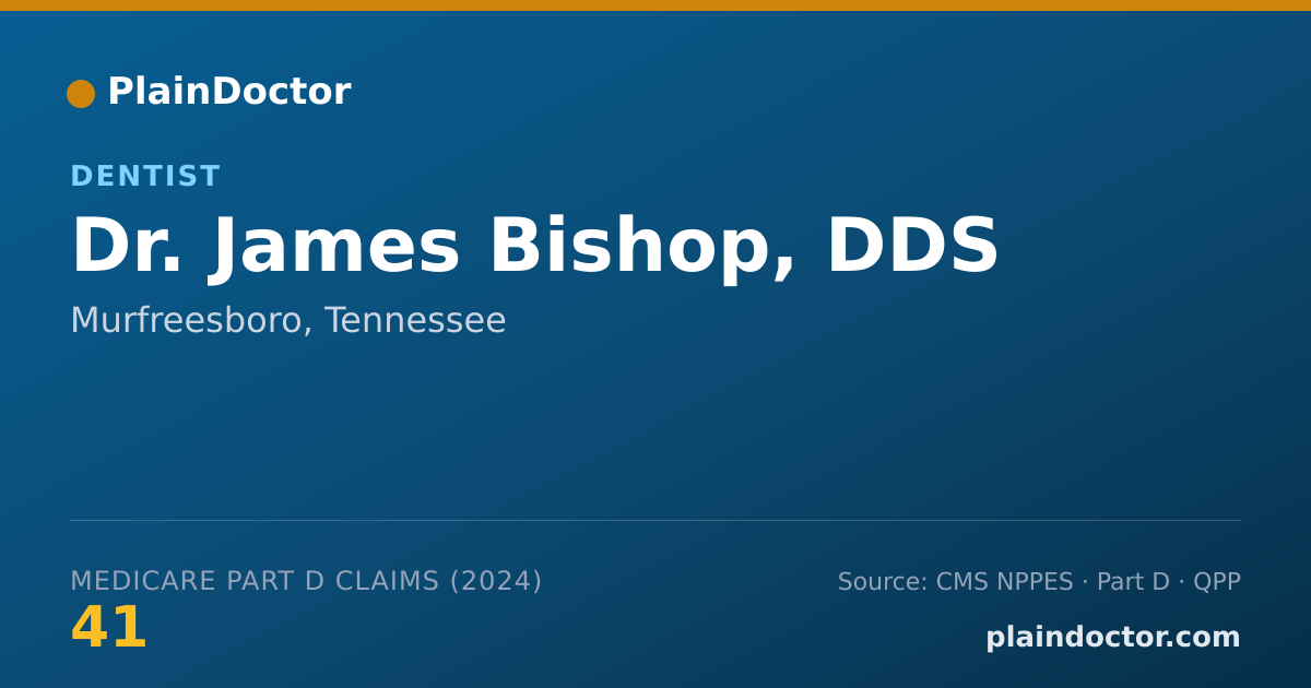Shareable card for James Bishop, DDS - Dentist, Murfreesboro, TN