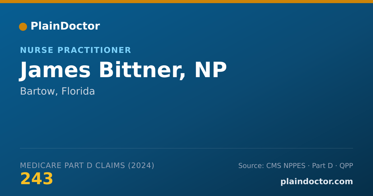 Shareable card for James Bittner, NP - Nurse Practitioner, Bartow, FL