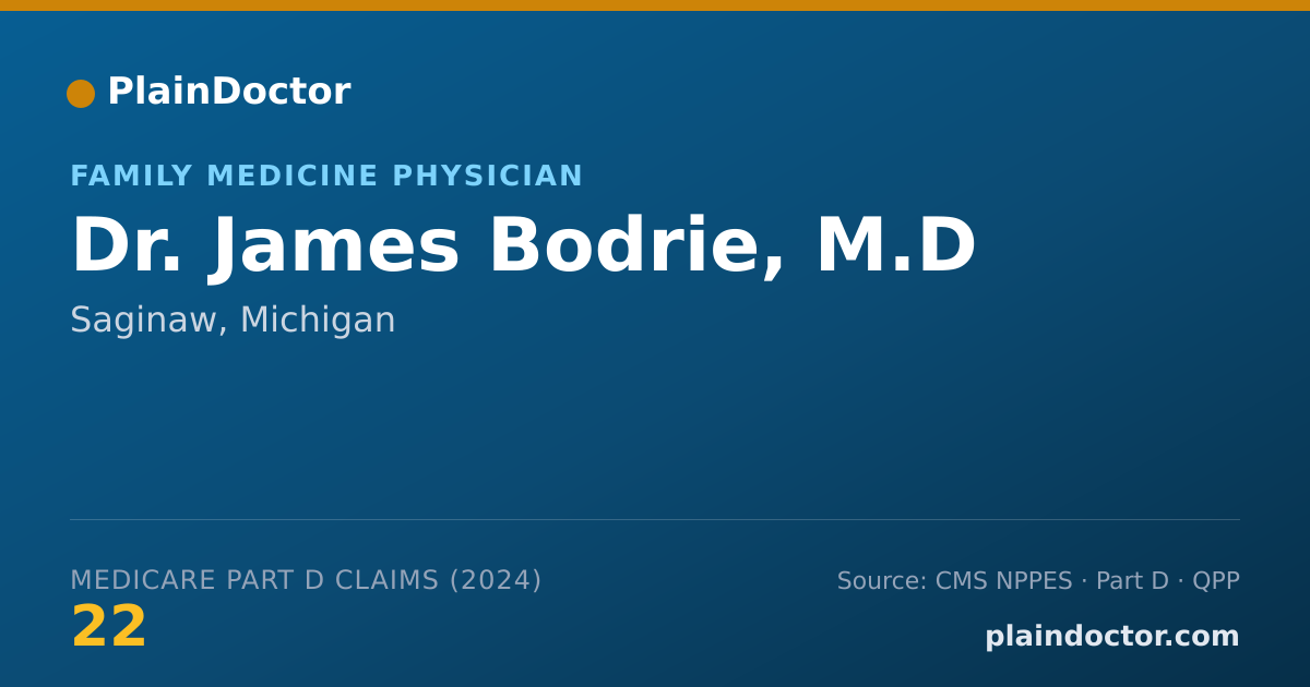 Shareable card for James Bodrie, M.D - Family Medicine Physician, Saginaw, MI