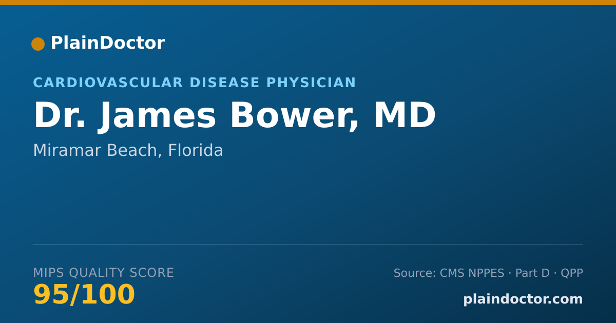 Shareable card for James Bower, MD - Cardiovascular Disease Physician, Miramar Beach, FL