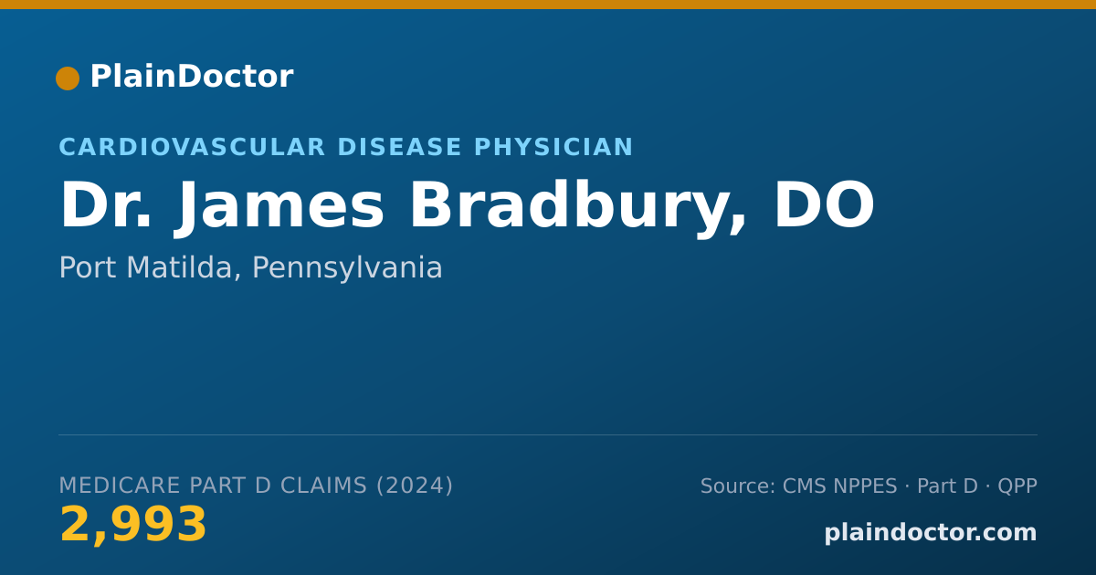 Shareable card for James Bradbury, DO - Cardiovascular Disease Physician, Port Matilda, PA