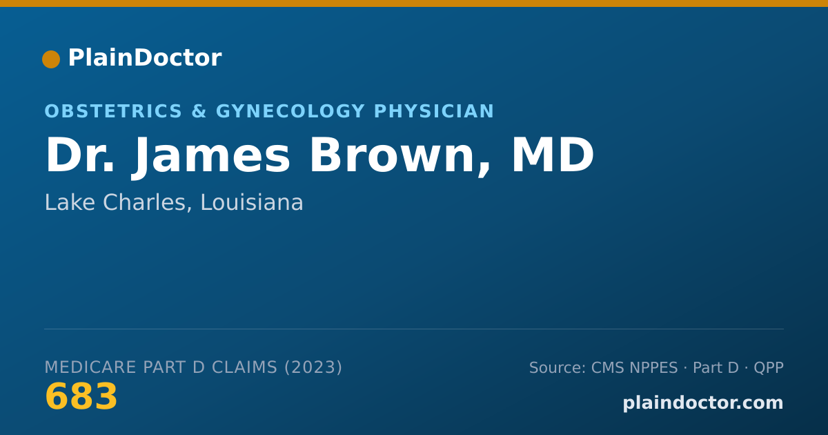 Shareable card for James Brown, MD - Obstetrics & Gynecology Physician, Lake Charles, LA