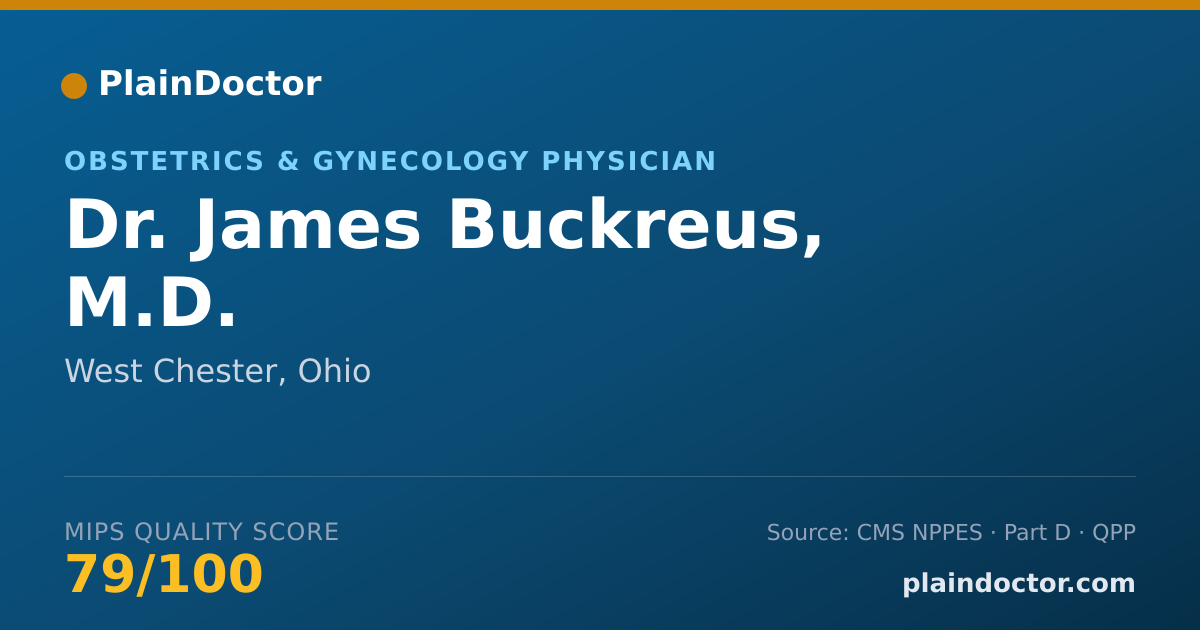 Shareable card for James Buckreus, M.D. - Obstetrics & Gynecology Physician, West Chester, OH