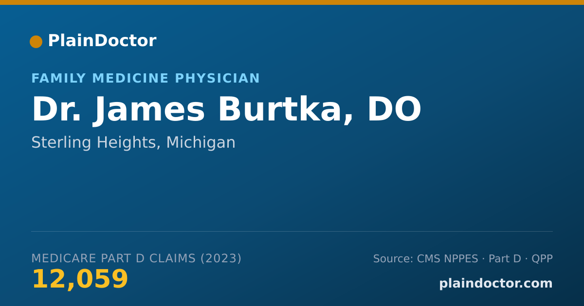 Shareable card for James Burtka, DO - Family Medicine Physician, Sterling Heights, MI