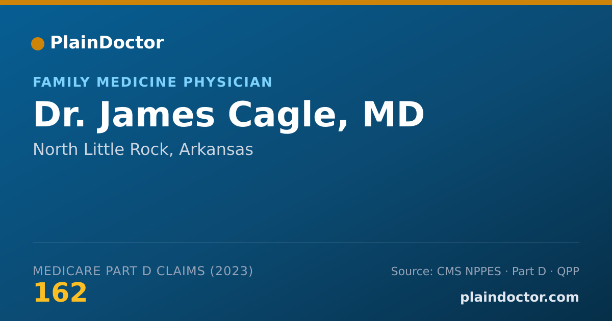 Shareable card for James Cagle, MD - Family Medicine Physician, North Little Rock, AR