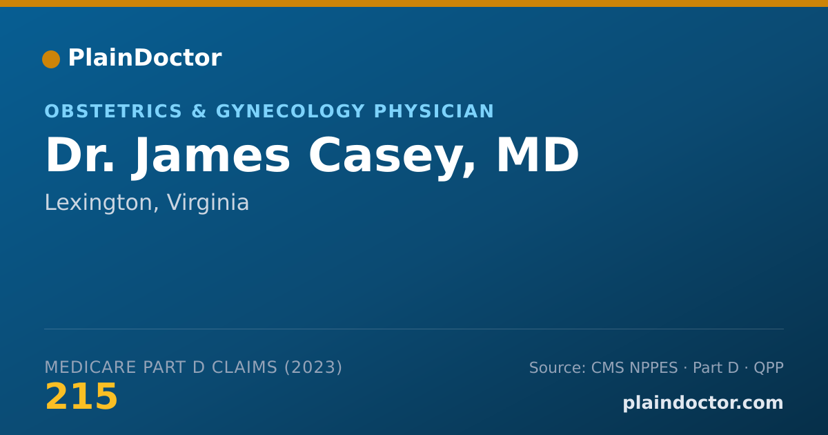 Shareable card for James Casey, MD - Obstetrics & Gynecology Physician, Lexington, VA