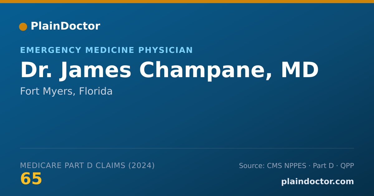 Shareable card for James Champane, MD - Emergency Medicine Physician, Fort Myers, FL