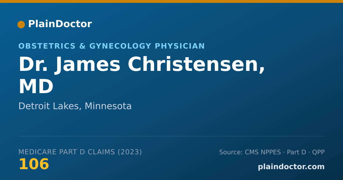 Shareable card for James Christensen, MD - Obstetrics & Gynecology Physician, Detroit Lakes, MN