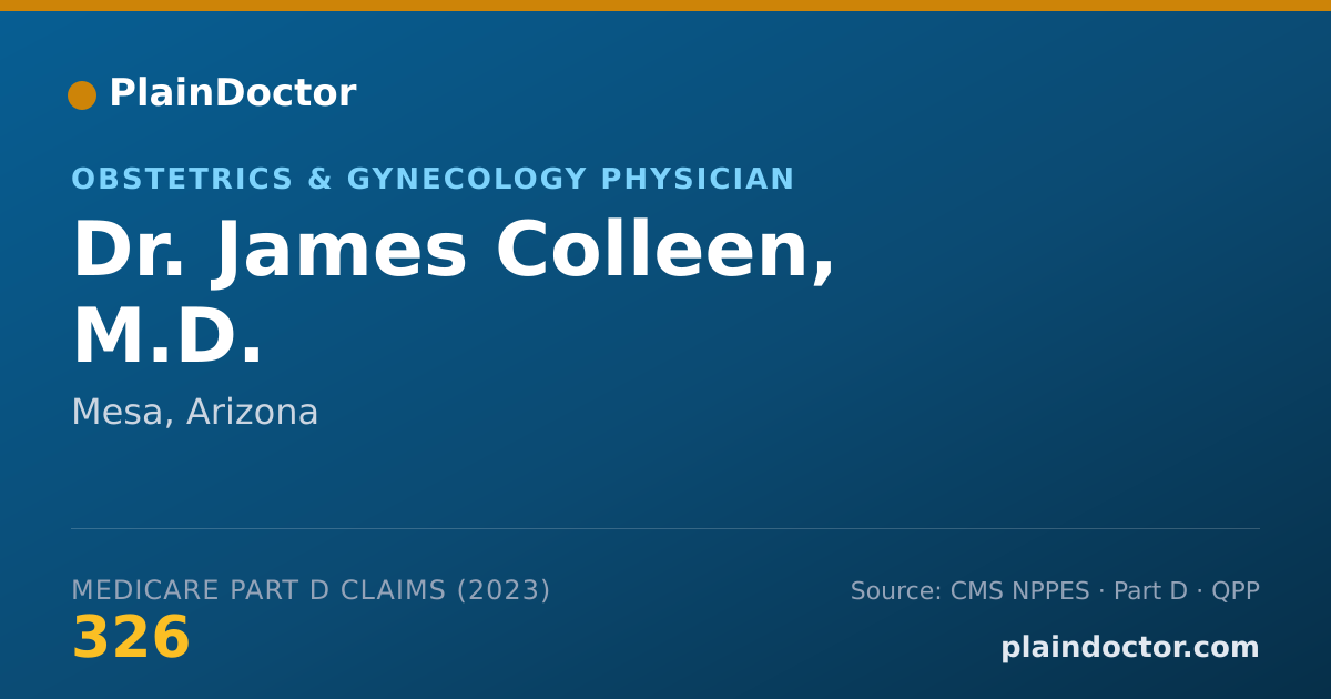 Shareable card for James Colleen, M.D. - Obstetrics & Gynecology Physician, Mesa, AZ
