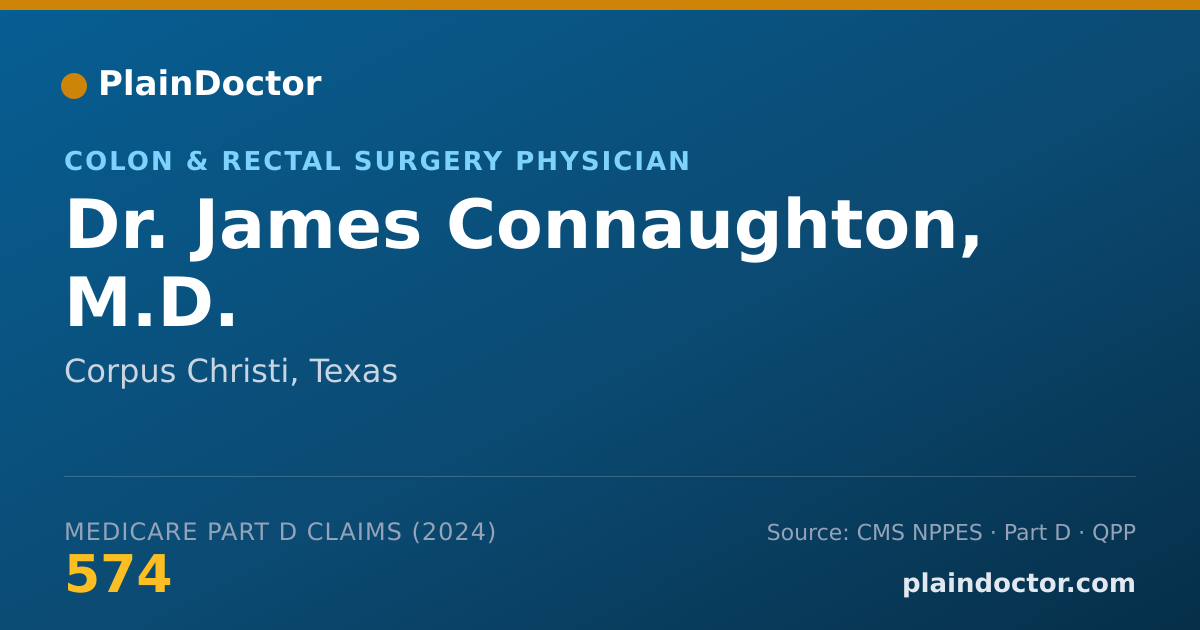 Shareable card for James Connaughton, M.D. - Surgery Physician, Corpus Christi, TX
